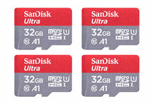 SanDisk Ultra 32GB 4 Pack microSDXC Class 10 UHS-I U1 A1 Card   Wiped  Tested