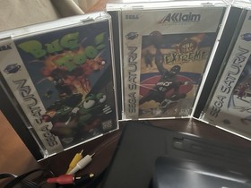 SEGA Saturn + Accessories  + Games Street Fighter Alpha, Daytona USA, NBA JAM