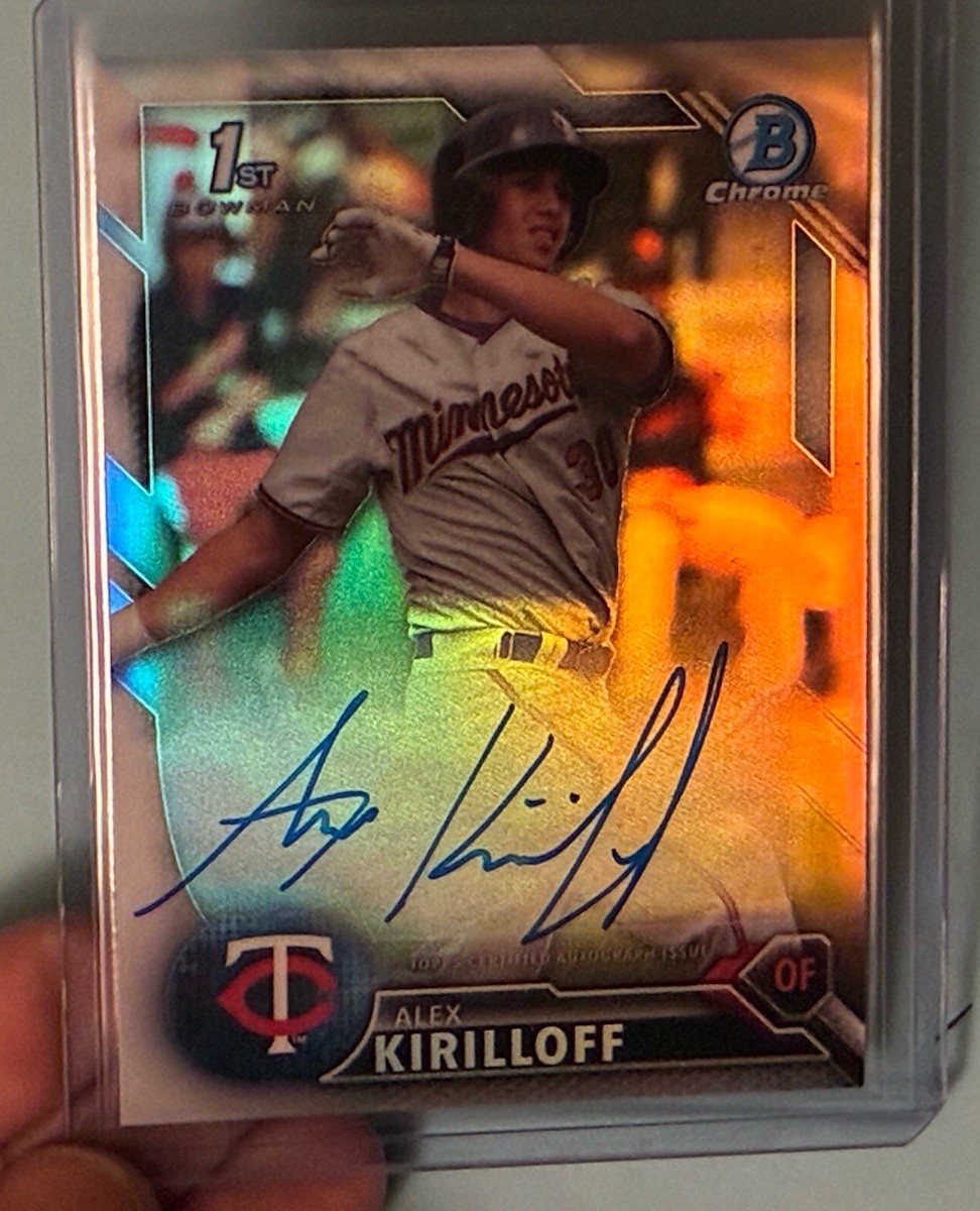 2016 Alex Kirilloff 1st Bowman Chrome Draft Refractor Auto #CDA-AK ser. #57/499