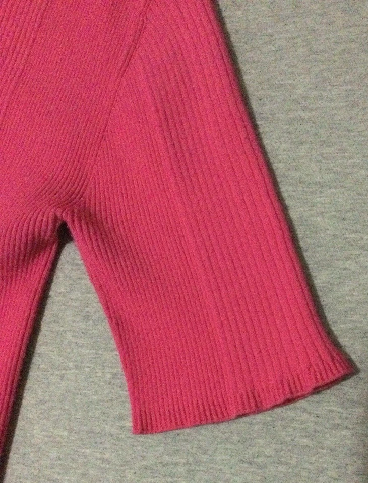 VTG ESCADA Sport  Turtleneck  XL Pink Ribbed 90s Barbie - Image 2 of 4