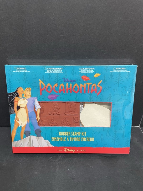 Vintage Pocahontas Rubber Stamp Kit The Disney Store BRAND NEW SEALED NOS