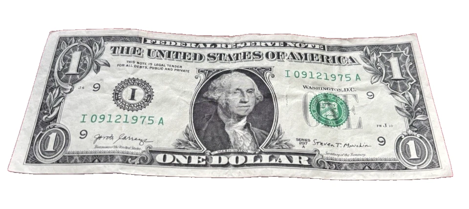 1 Dollar Birthday Or Anniversary Note (All in a Row) September 12, 1975 - Image 3 of 4