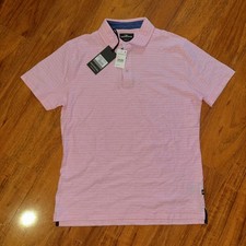 Rodd Gunn Polo Shirt Mens Size M Sports Fit Pink Cotton