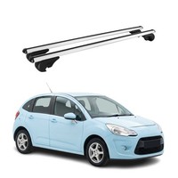 DachträGer GrundträGer FüR Citroen C3 Ii 2009-2016 TÜV Aluminium Silber 2Tlg