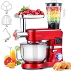 9-in-1 Stand Mixer, 6.5 QT Tilt-Head 6+P Speed Food Mixer, Multifunctional Elect