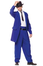 1940's Zoot Suit Adult Costume Blue 