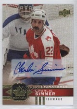 2017 Canadian Tire Team Canada Gold Foil Signatures Charlie Simmer #81 Auto 0a4