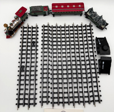 1998 Lemax Village Train Lot 4 Cars w/ Straight Track Pieces and Controls 84200
