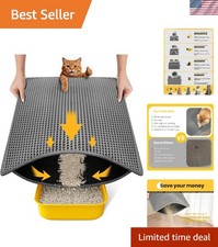 Cat Litter Mat 23x14 Inch Waterproof Non Slip Litter Trapping Mat Easy Clean