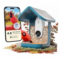 Birdbuddy PRO Solar Smart Bird Feeder with Smart Bird Feeder PRO Solar - Blue