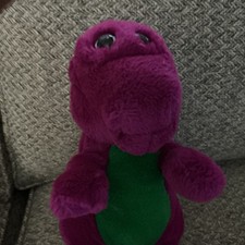 Vintage 1992 Barney Plush Stuffed 14" Purple Dinosaur The Lyons Group