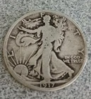 1917 P  Walking Liberty Half Dollar 90% Silver Circulated Ungraded Uncertified