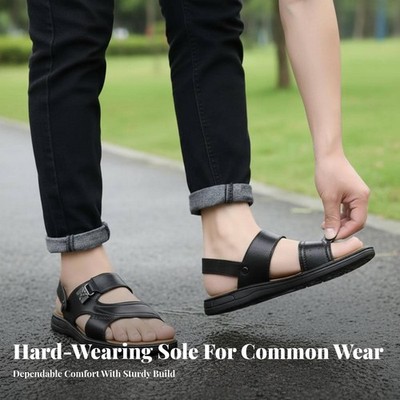 Herren Sandalen, Sommer, Zwei-Wege, Anti-Rutsch, Wasserdicht, Relaxed, Open-Toe