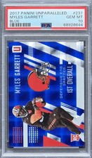 Myles Garrett 2017 Panini Unparalleled Blue #1/15 PSA 10 Rookie #237 Rare Pop. 1