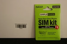 Simple Mobile Bring Your Own Phone Prepaid SIM Kit | 3-in-1 CDMA Sim Card