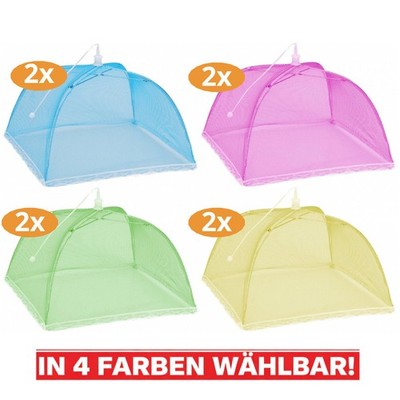 2x Fliegenhaube Abdeckhaube Lebensmittel faltbar Insektenschutz Speisehaube
