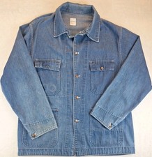 Vintage 60s 70s Big Mac Denim Jean Work Chore Coat Shirt Jacket Mechanic XL