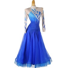 Womens Ballroom DanceDress Waltz Stadium Modern Dancewear Girl Suit Stage Outfit