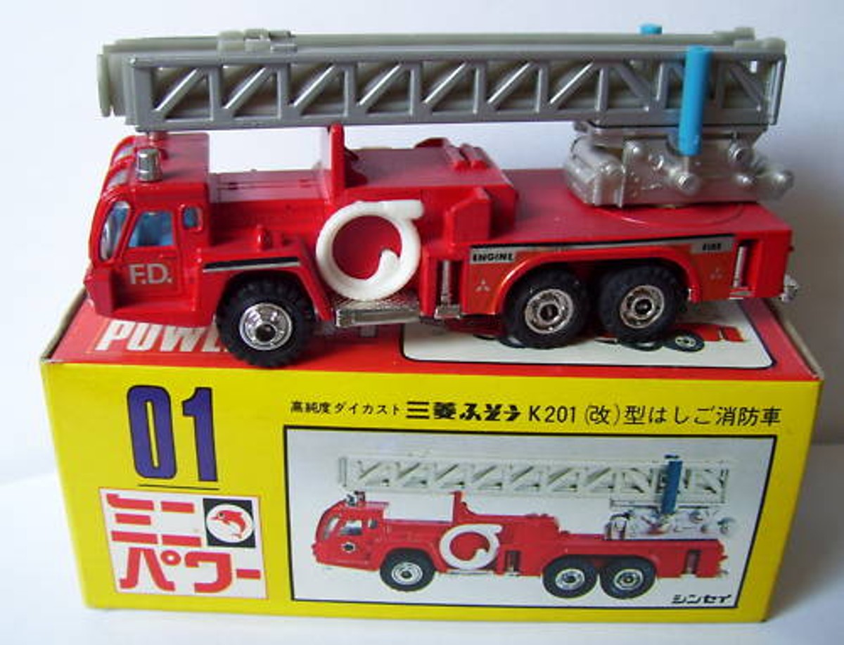 SHINSEI Mini Power 3 INCHES 1/64 Aerial Ladder Mitsubishi