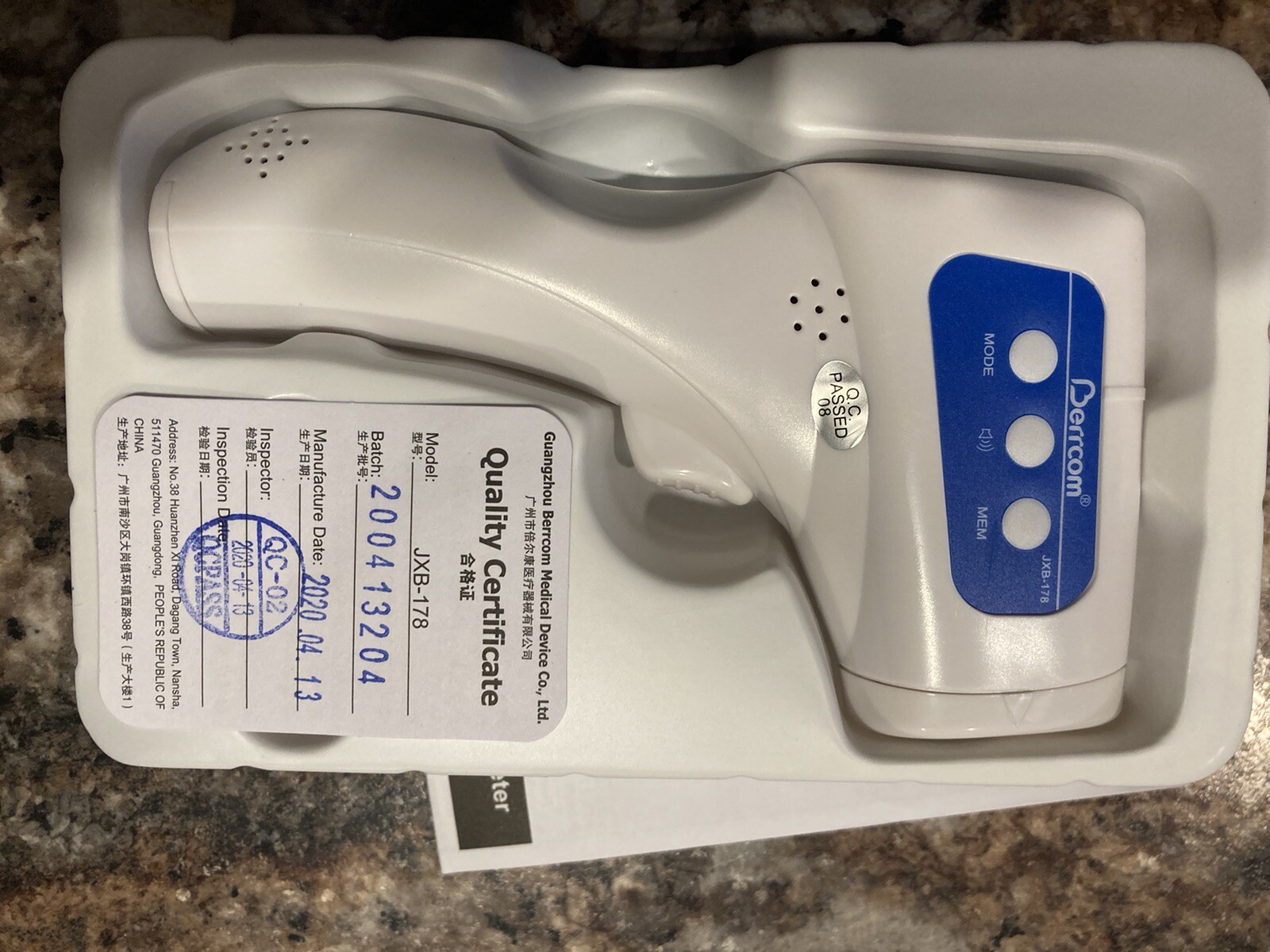 JXB178 No Contact Infrared Thermometer eBay