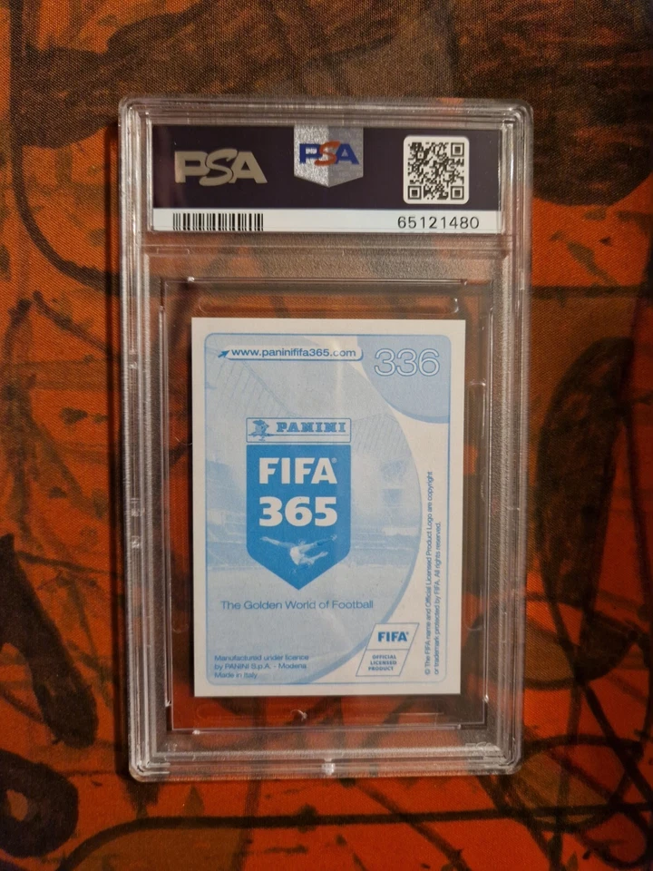 Panini FIFA 365 2016 Dusan Vlahovic pegatina azul novato RC PSA 10 GEMA MT #336 Foto 2 de 2