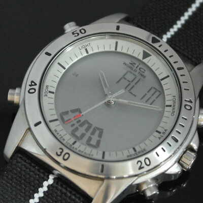 VINTAGE SEIKO ALBA ZiC DIGI-ANA WORLD-TIME NX04-0A20 MEN'S WATCH