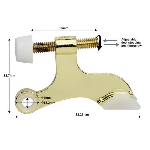 Rok Hardware Cerniera Regolabile Resistente Pin Fermaporta ROKDSP1 Molte Finiture - Foto 31 di 41