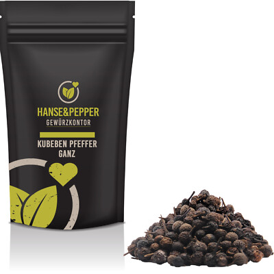 50g Kubeben Pfeffer ganz Cubeb Pepper Kubebenpfeffer Stielm Java Schwanzpfeffer