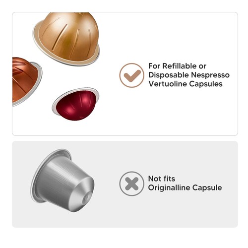 200 sellos de aluminio tapas 62 mm para cápsulas de café Nespresso Vertuoline - Imagen 3 de 8