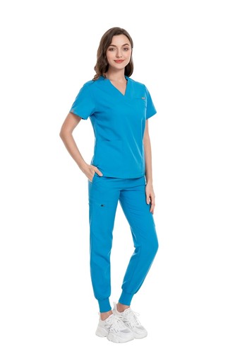 Stretch NiaaHinn Scrub Nurse Hospital Medical Uniform Jogger Women Scrub Set Men - Picture 37 of 76
