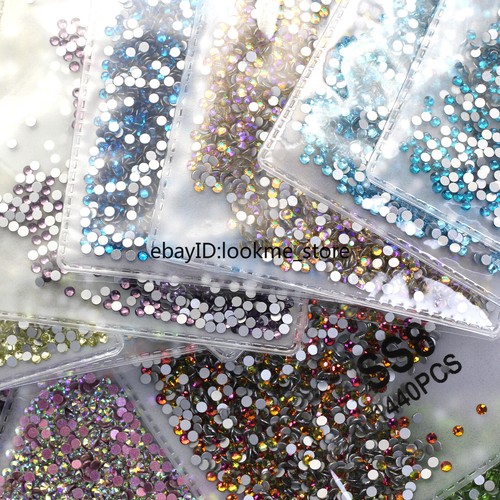 1440pc 2.5mm (ss8) Crystal Glass Rhinestones Flatback Gems Nail Art Crafts Decor - Picture 15 of 81