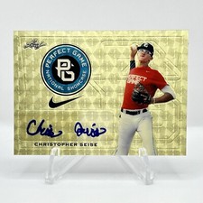 2016 Leaf Perfect Game CHRISTOPHER SEISE Auto Gold SuperFractor Nike Logo 1/1