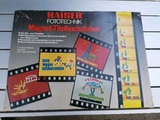 Magnes Kaiser litery tytułowe na slajd + napis filmu / zdjęcia, 2 metalowe tablice