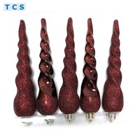 5Er Set Christbaumschmuck Eiszapfen Weihnachtskugeln Mit Glitzer Weihnachten