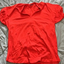 Zara Orange Oversized Shirt Dress Sz L