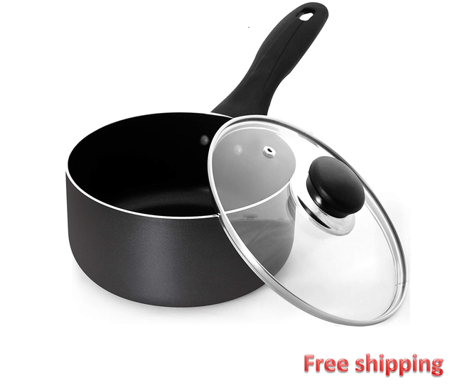 Utopia Kitchen 2 Quart Nonstick Saucepan with Glass Lid  eBay