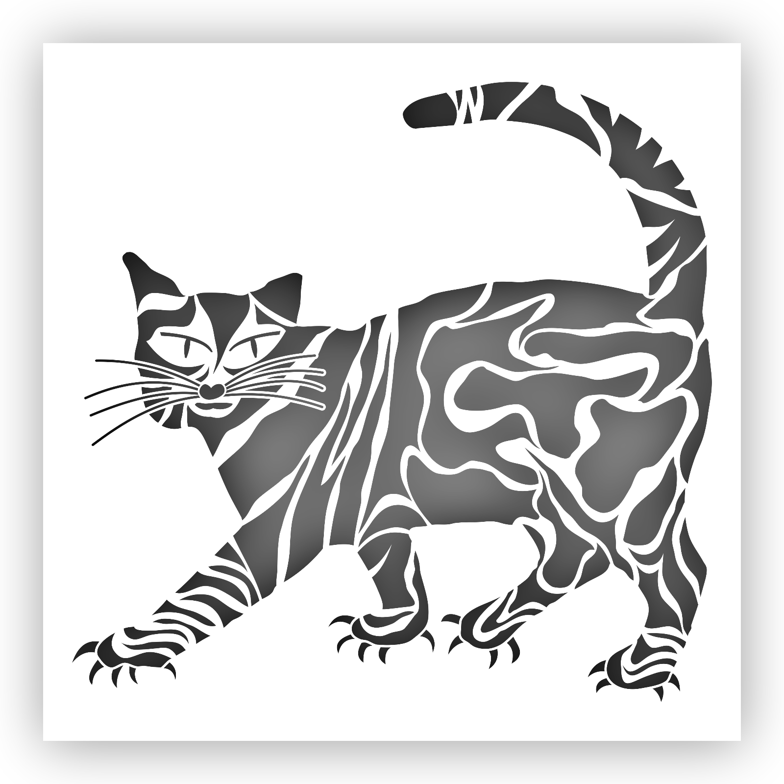 Cat Abstract Animal Stencil Template Reusable Plastic (Sizes: 9" 12") | eBay