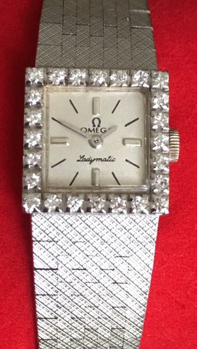 vintage omega ladymatic 18 k White Gold 