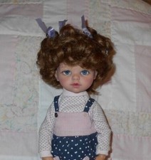 Playhouse VICKY Doll Wig SZ 8/9 AUBURN Full Head of Curls/2 Tiny Ponytails NWT