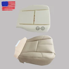 Driver Bottom Leather Seat Cover And Foam Cushion For 2008 Chevy Sierra 2500HD
