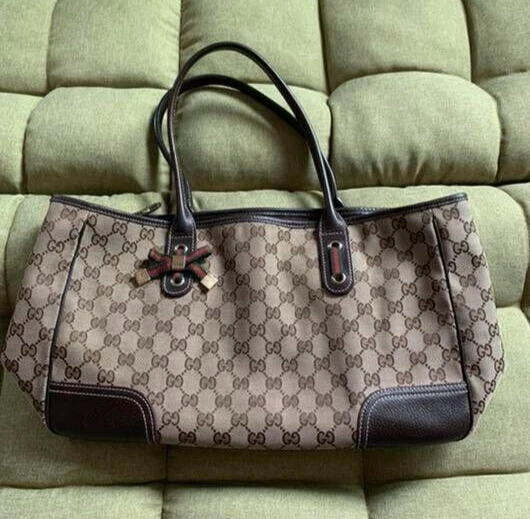 Gucci GG Fabric Canvas Tote Bag