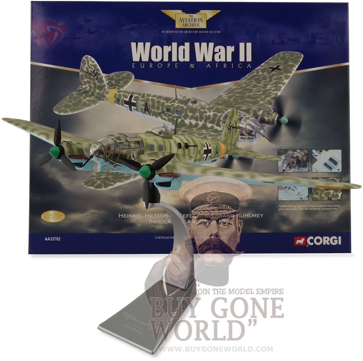 Corgi AA33702 Heinkel He111h-6 GEFECHTSVERBAND Kuhlmey Corgi AA33702 Heinkel He111h-6 GEFECHTSVERBAND Kuhlmey