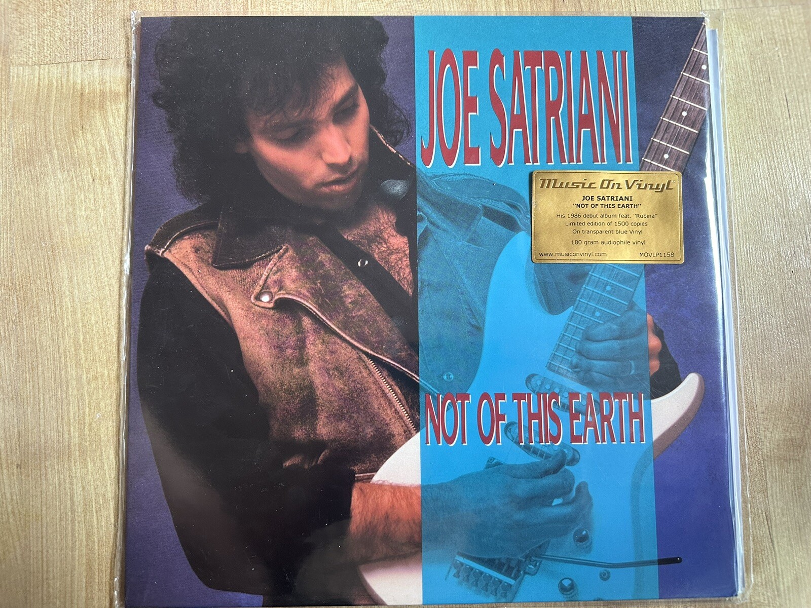 JOE SATRIANI - NOT OF THIS EARTH LTD BLUE VINYL LP - NEW / SEALED