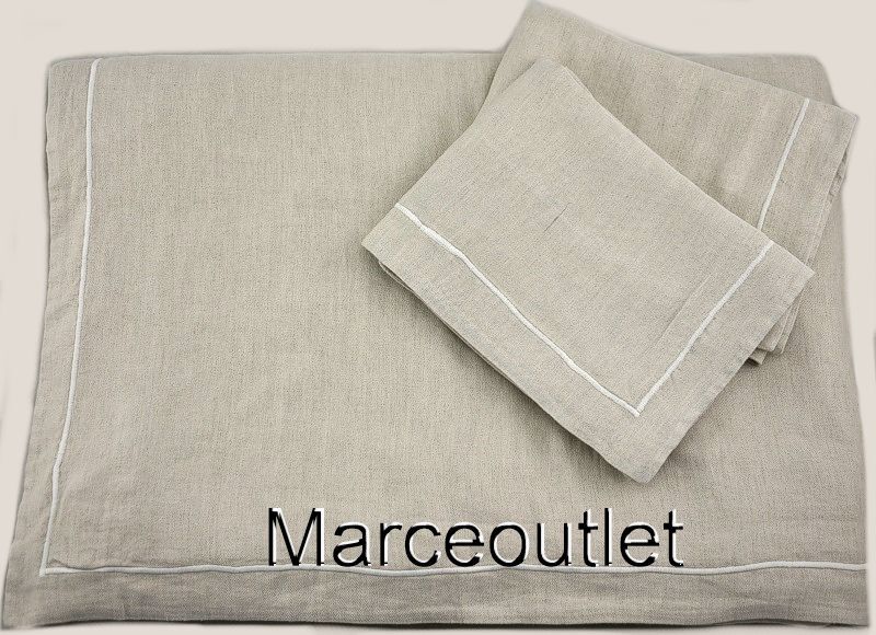 Hotel Collection Linen Blend FULL / QUEEN Duvet Cover & Pillowshams Set