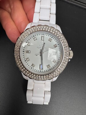 Toy Watch white ceramic $295 ToyWatch Ladies Plasteramic White Dial White 41mm  main image 3