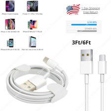 Heavy Duty USB Charger Cable 3Ft 6Ft For iPhone 14/13/12/11/Xs/XR/X/8/7/6/Cord