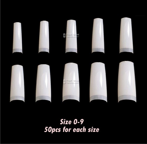 500 Quality Natural False French Nail Tips Size 0-9 Artificial Extension DIY 432 - Picture 6 of 6