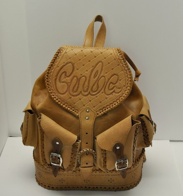 raw leather backpack