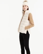 J. Crew Black Puffer Vest Womens Small Black Zipper Mountain Feather Down