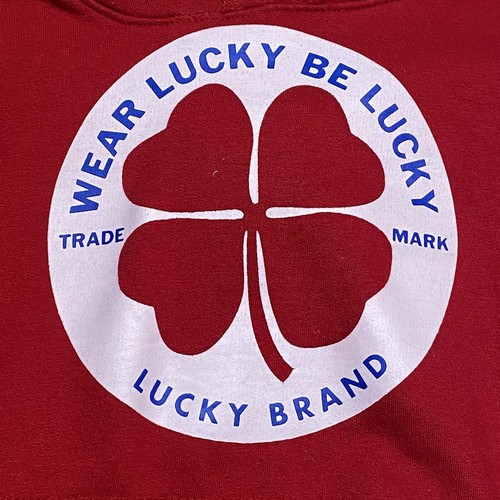Lucky Brand The Original From Los Angeles Graphic Red Hoodie Boy or Girls Size 7 - Picture 4 of 12
